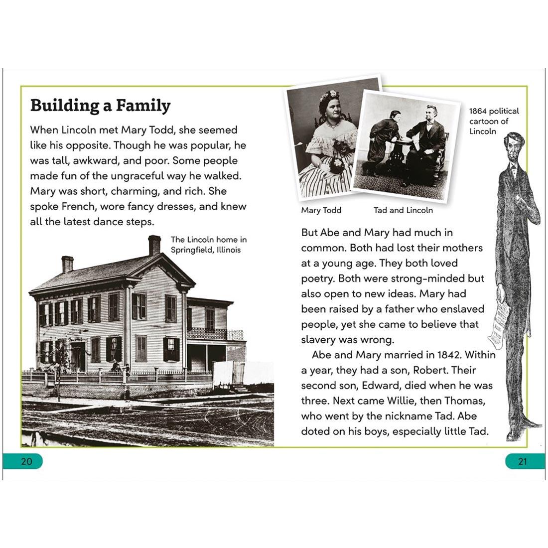 pages from Abraham Lincoln DK Super Readers Level 3 Book