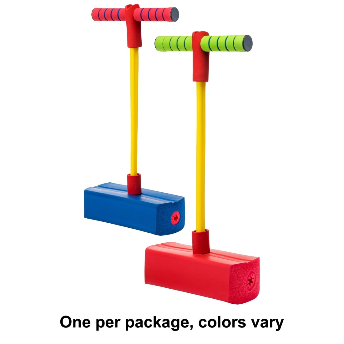 two Stomp Rocket Stomp Hoppers plus text One per package, colors vary