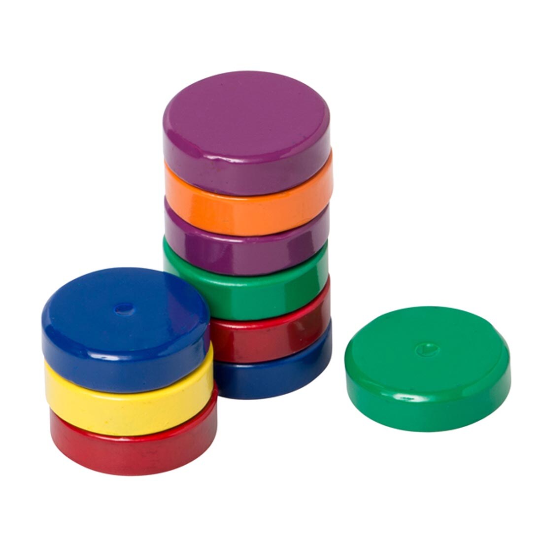 Ten Colorful Hold Its Disc Magnets by Dowling Magnets