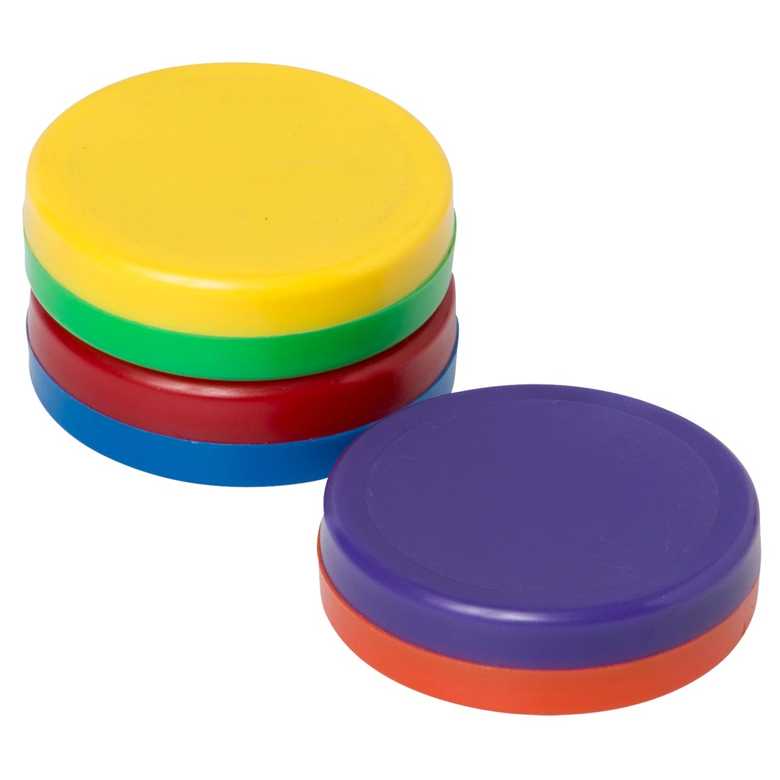 Three 2-Colored Big Button Hero Magnets by Dowling Magnets