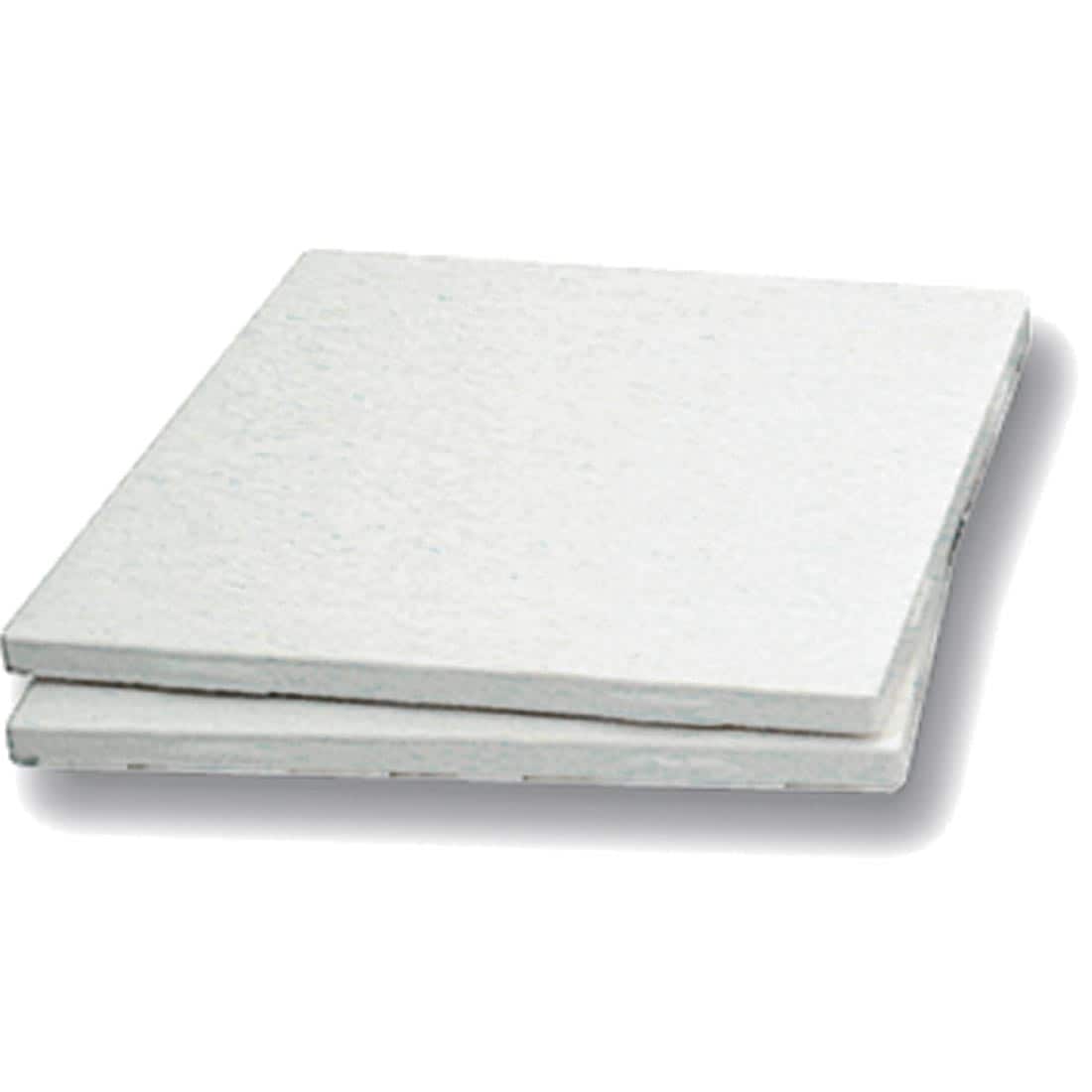 Two Blank Square Bisque Tiles