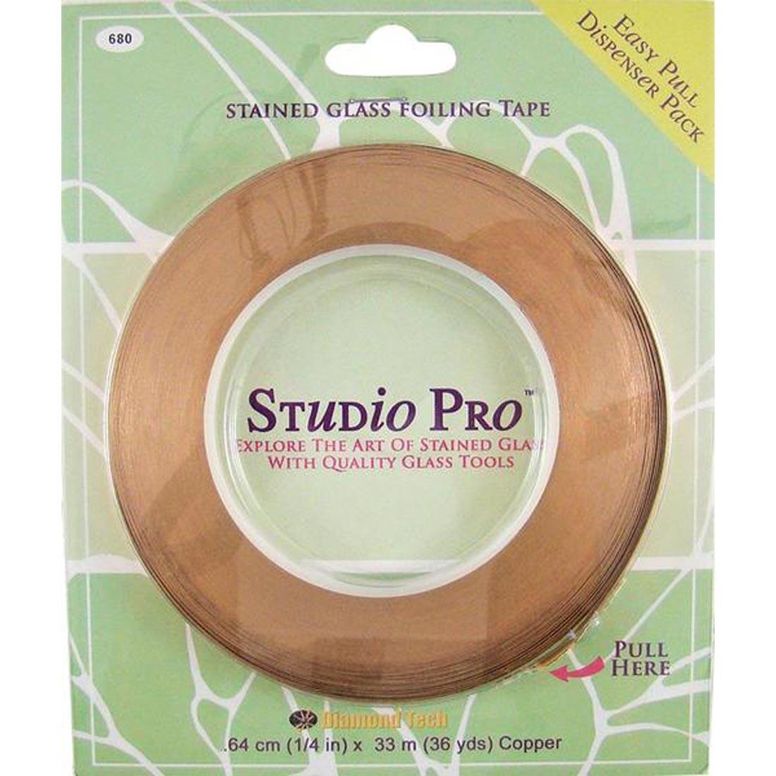 Package of Studio Pro Copper Stained Glass Foiling Tape