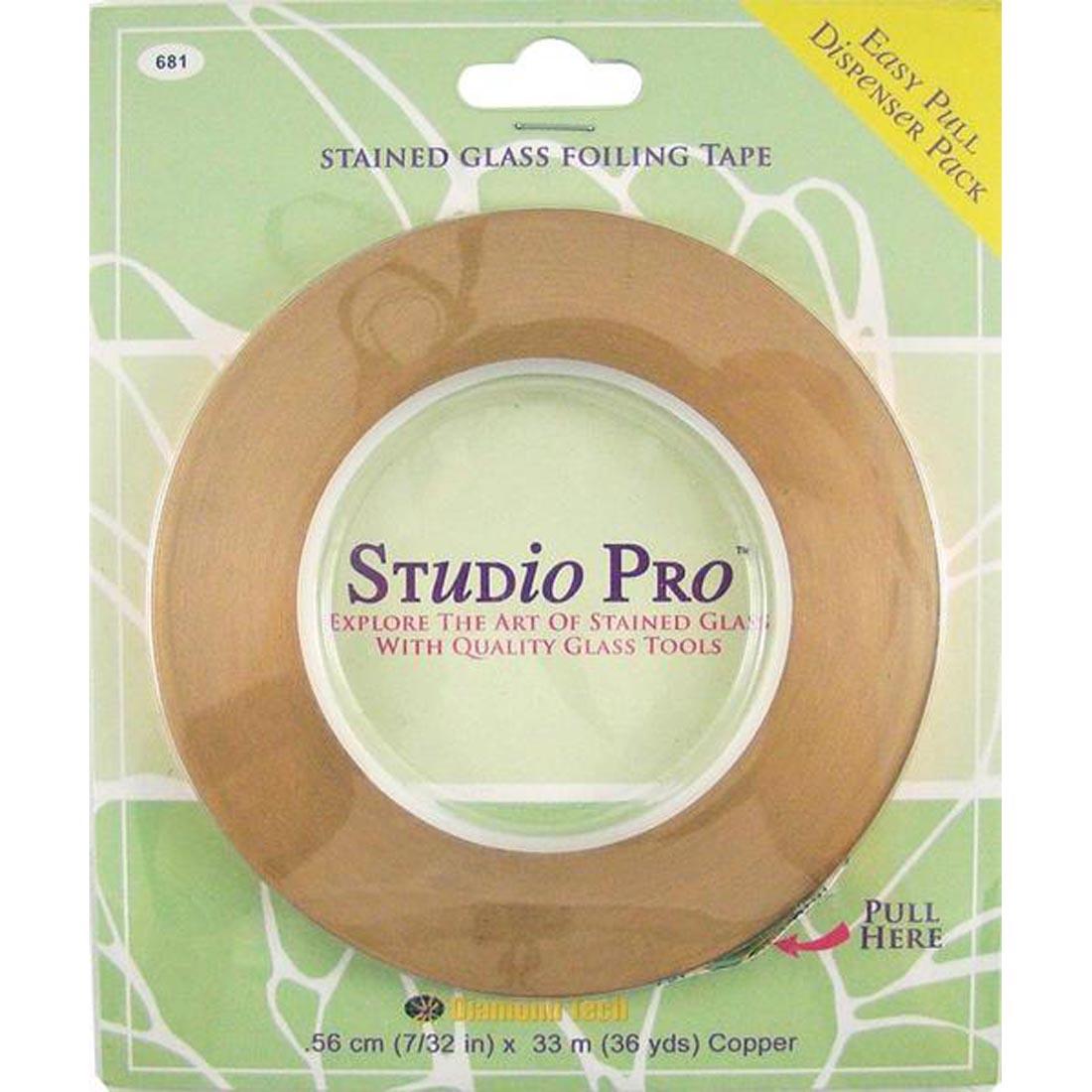 Package of Studio Pro Copper Stained Glass Foiling Tape
