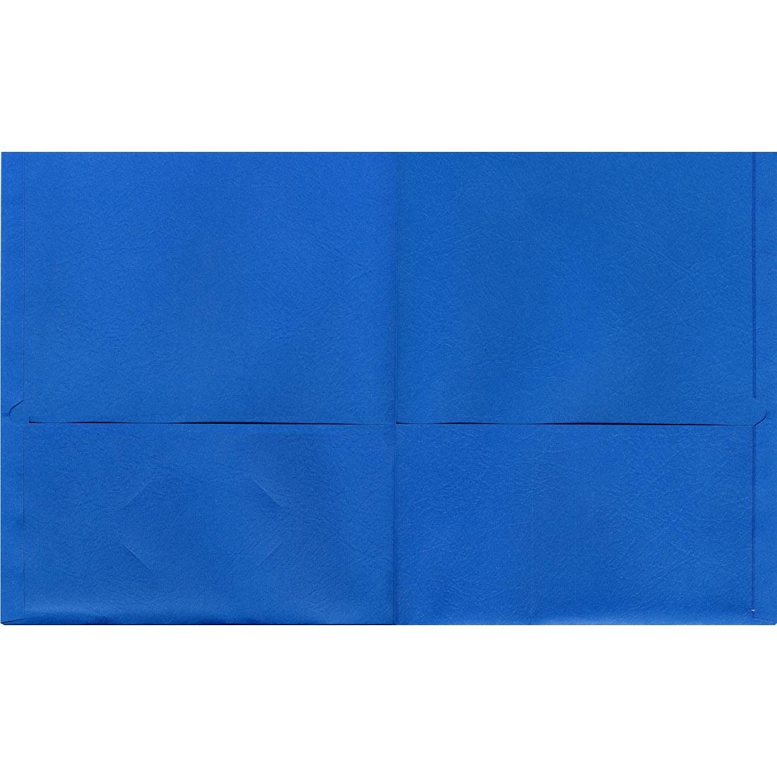 Light Blue Oxford Twin Pocket Portfolio shown open