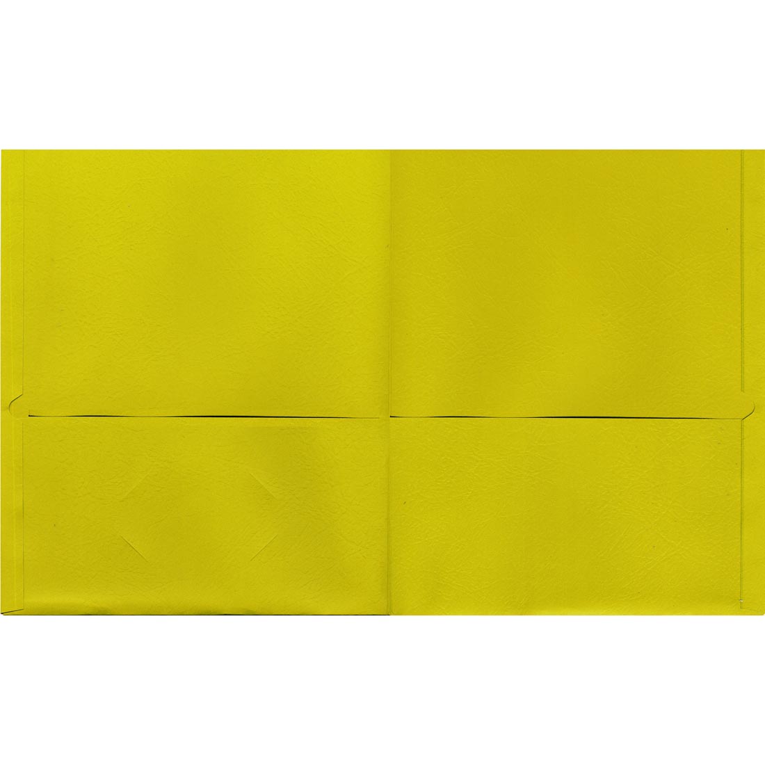 Yellow Oxford Twin Pocket Portfolio shown open