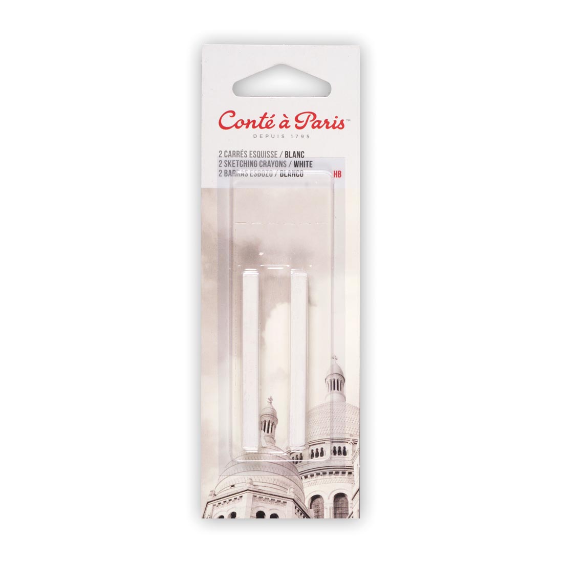 Conte Crayons White HB 2-Count Package