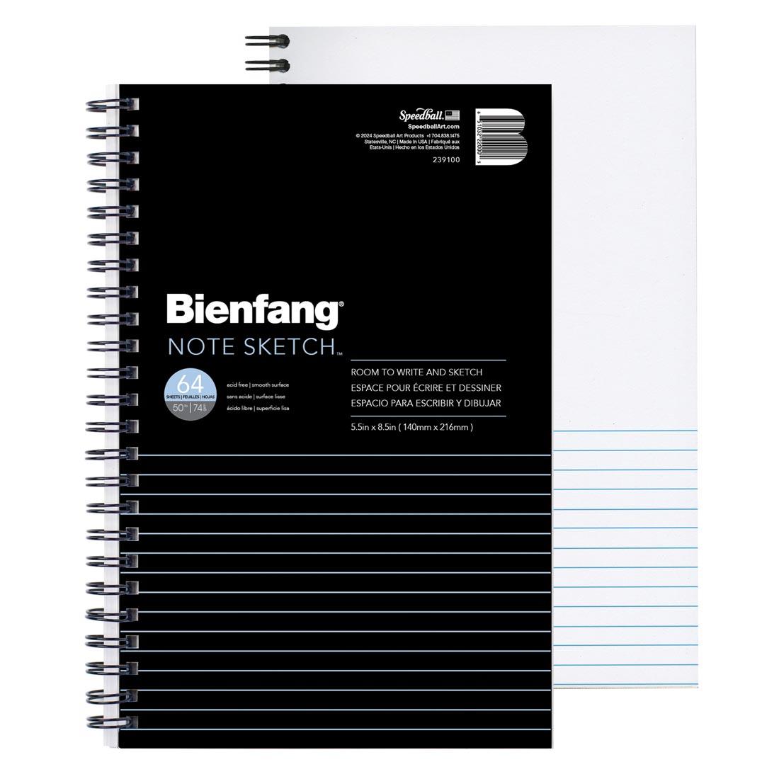 Bienfang NoteSketch Book shown both open and closed