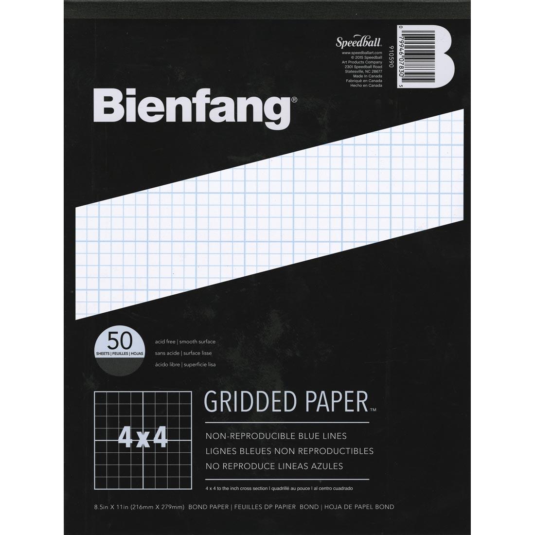 Bienfang 4x4 Gridded Paper Pad