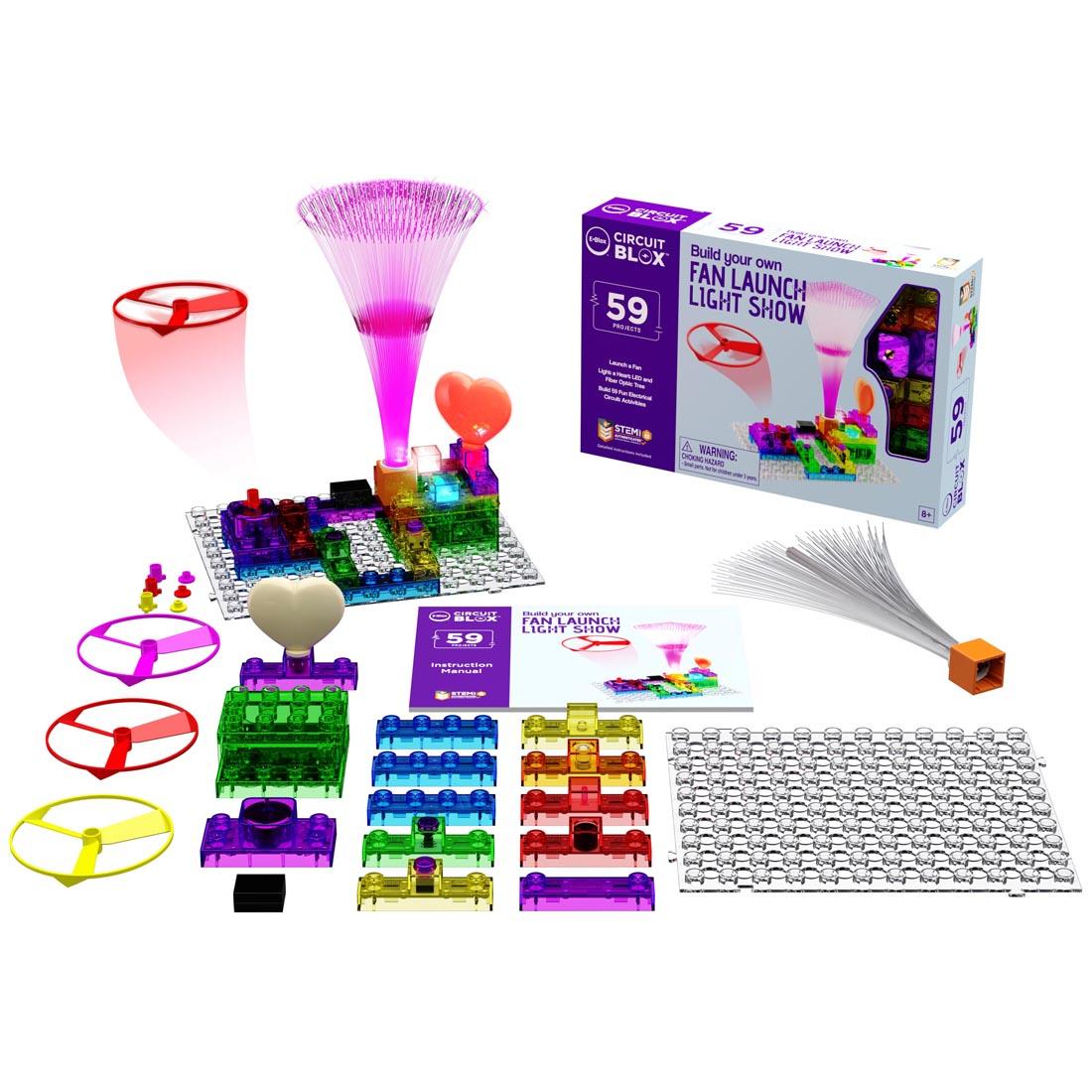 E-Blox Circuit Blox 59-Project Set, with contents shown outside the box