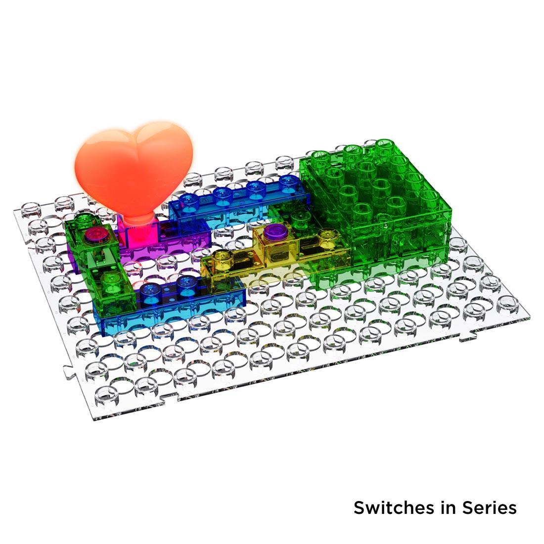 E-Blox Circuit Blox, showing one of the projects that can be made