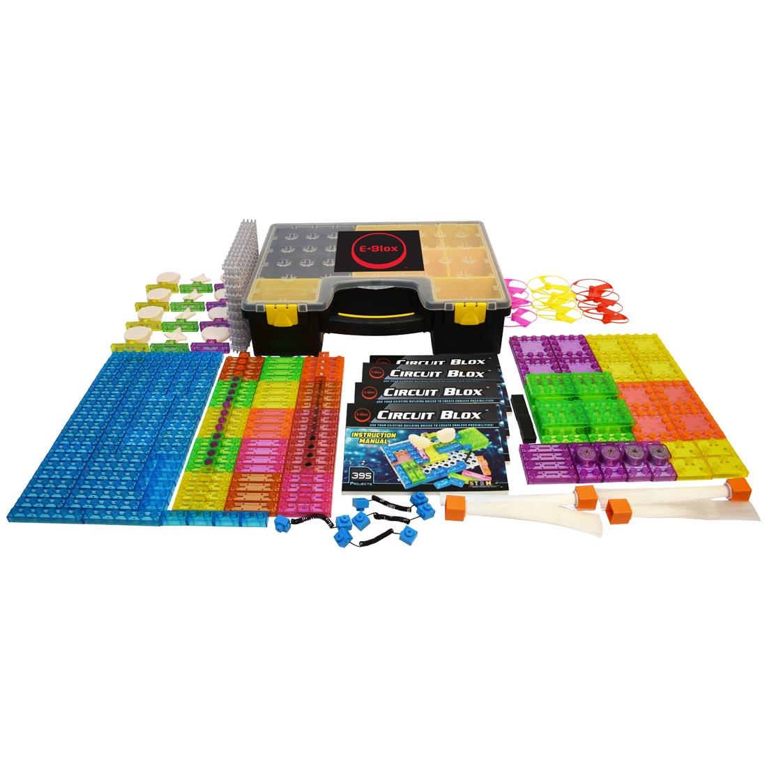 Contents of the E-Blox Circuit Blox 395-Project Classroom Set