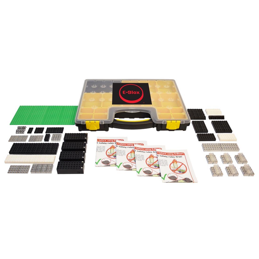 Contents of the E-Blox Power Blox 292 Builder Classroom Set