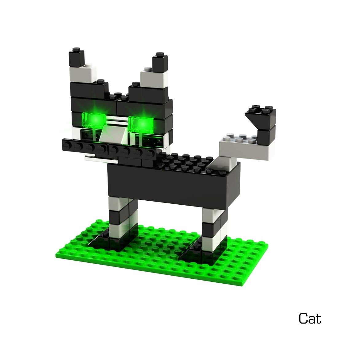 Cat made with E-Blox Power Blox 292 Builder Classroom Set