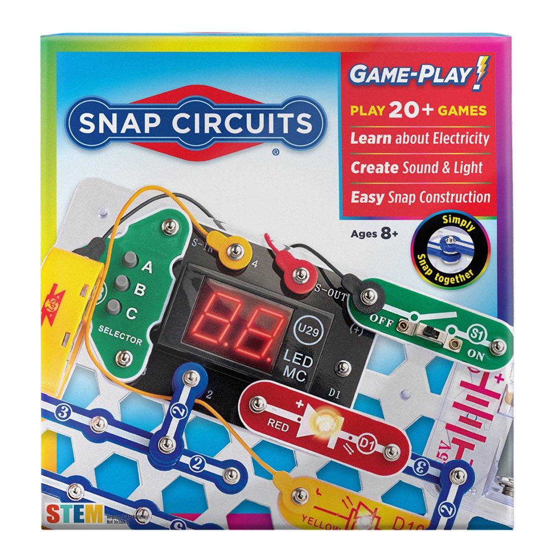 front of box for Snap Circuits Game Play