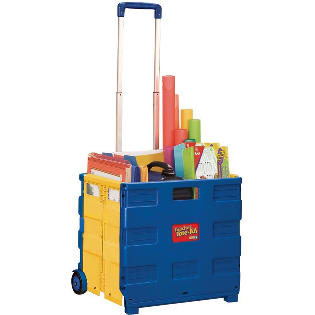 plastic tote with wheels and handle