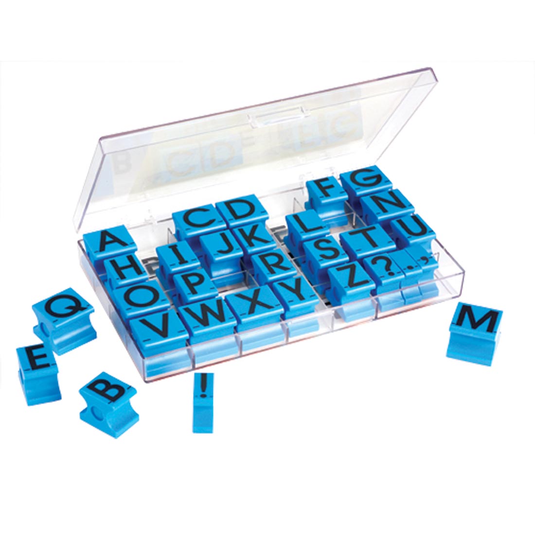 set of alphabet stamps in uppercase