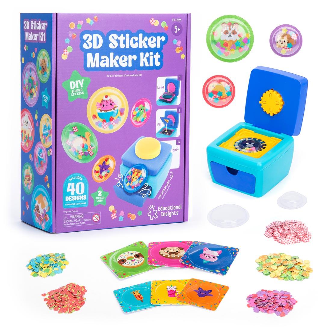 package plus components of the 3D Sticker Maker Kit By Educational Insights