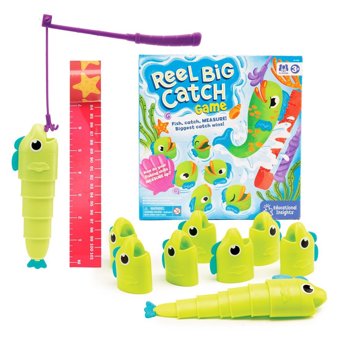 Box of Reel Big Catch Game By Educational Insights with contents on the outside