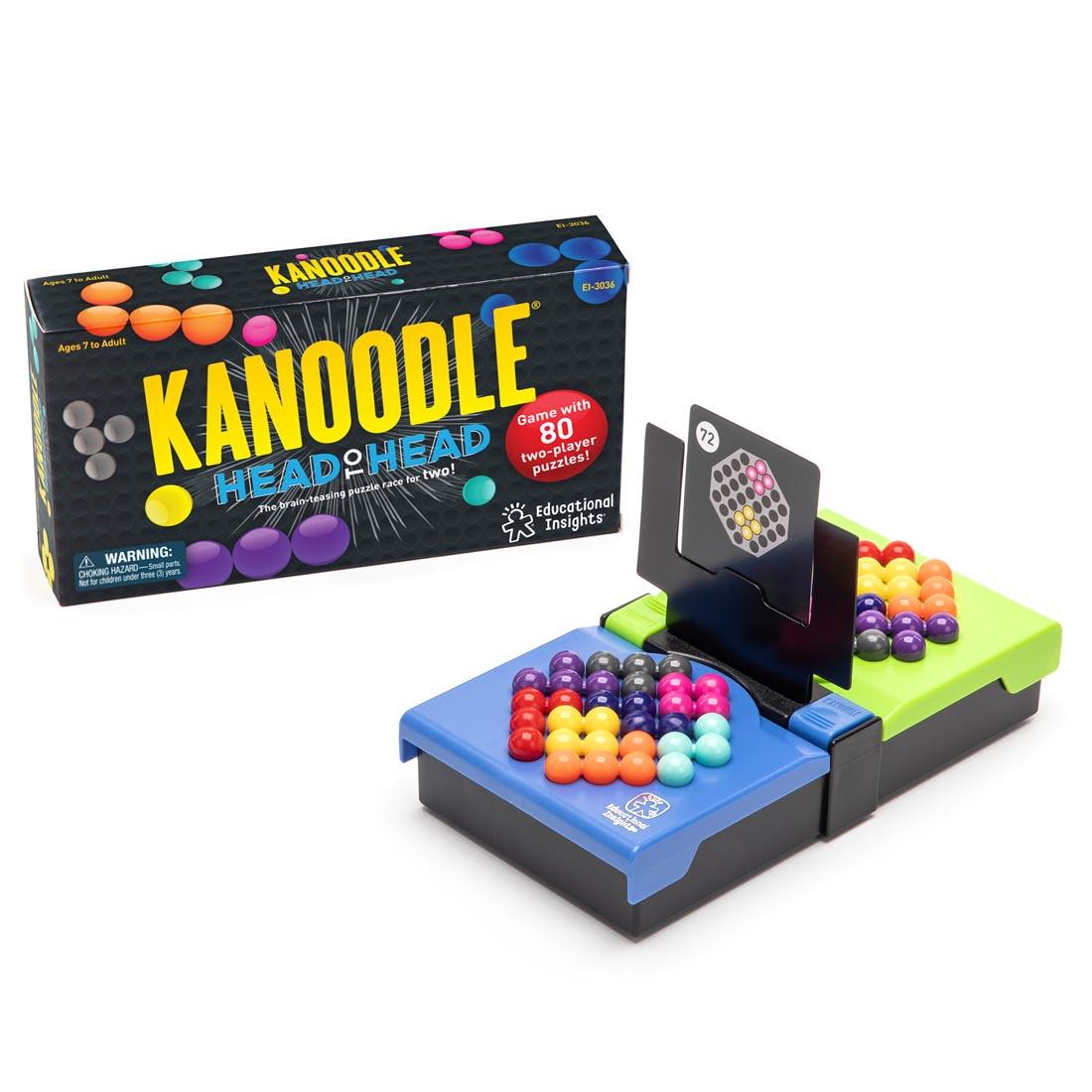 Kanoodle Head To Head Logic Game By Educational Insights, with contents shown outside the box