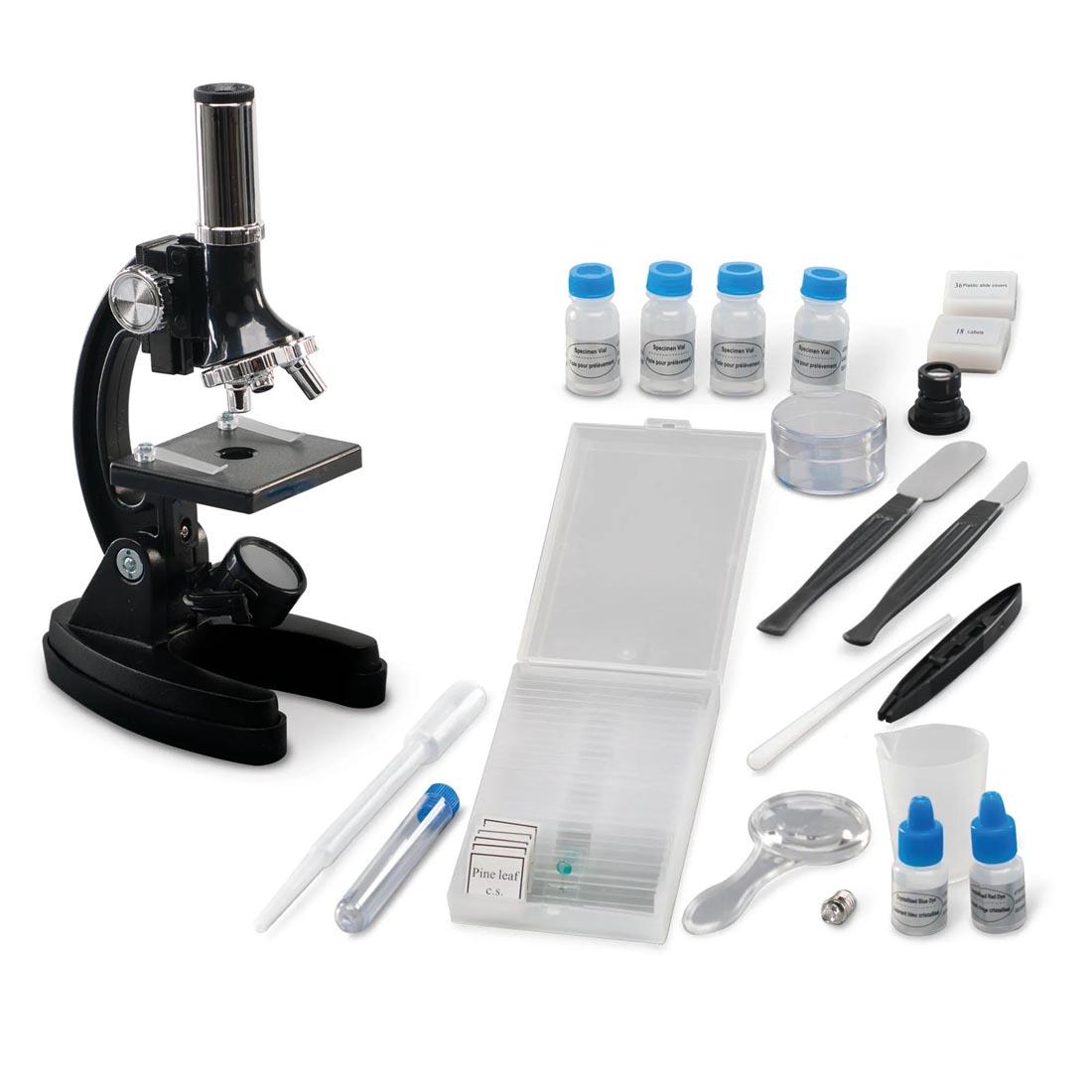 contents of the GeoSafari MicroPro Microscope Set
