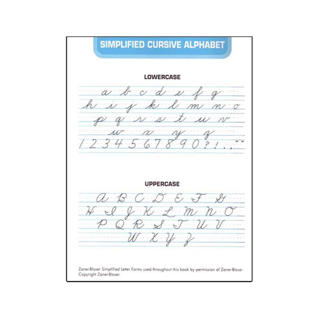 a page from inside the Handwriting Skills by Essential Learning Products Grade 3