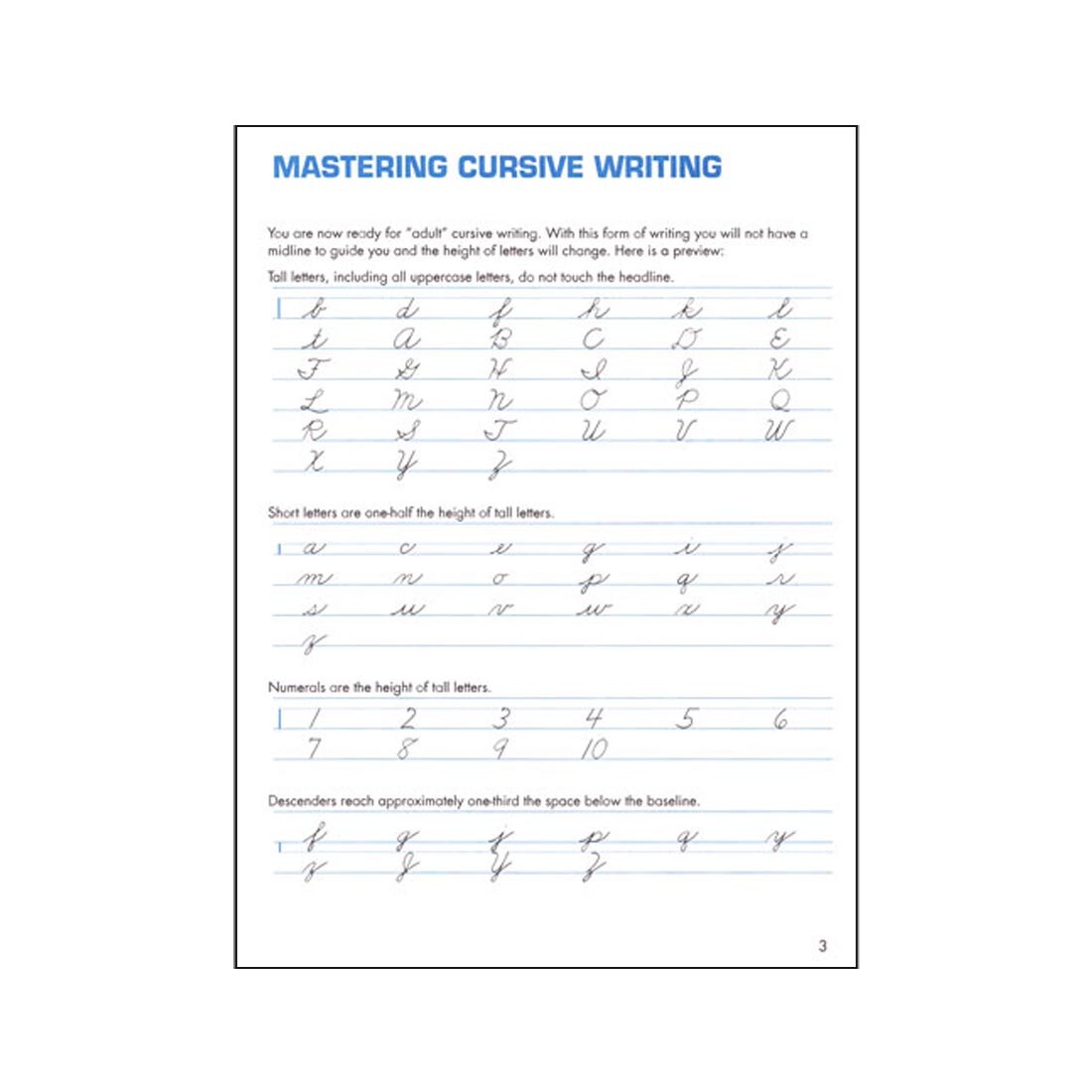 Page 3 from inside Handwriting Skills by Essential Learning Products Grade 5