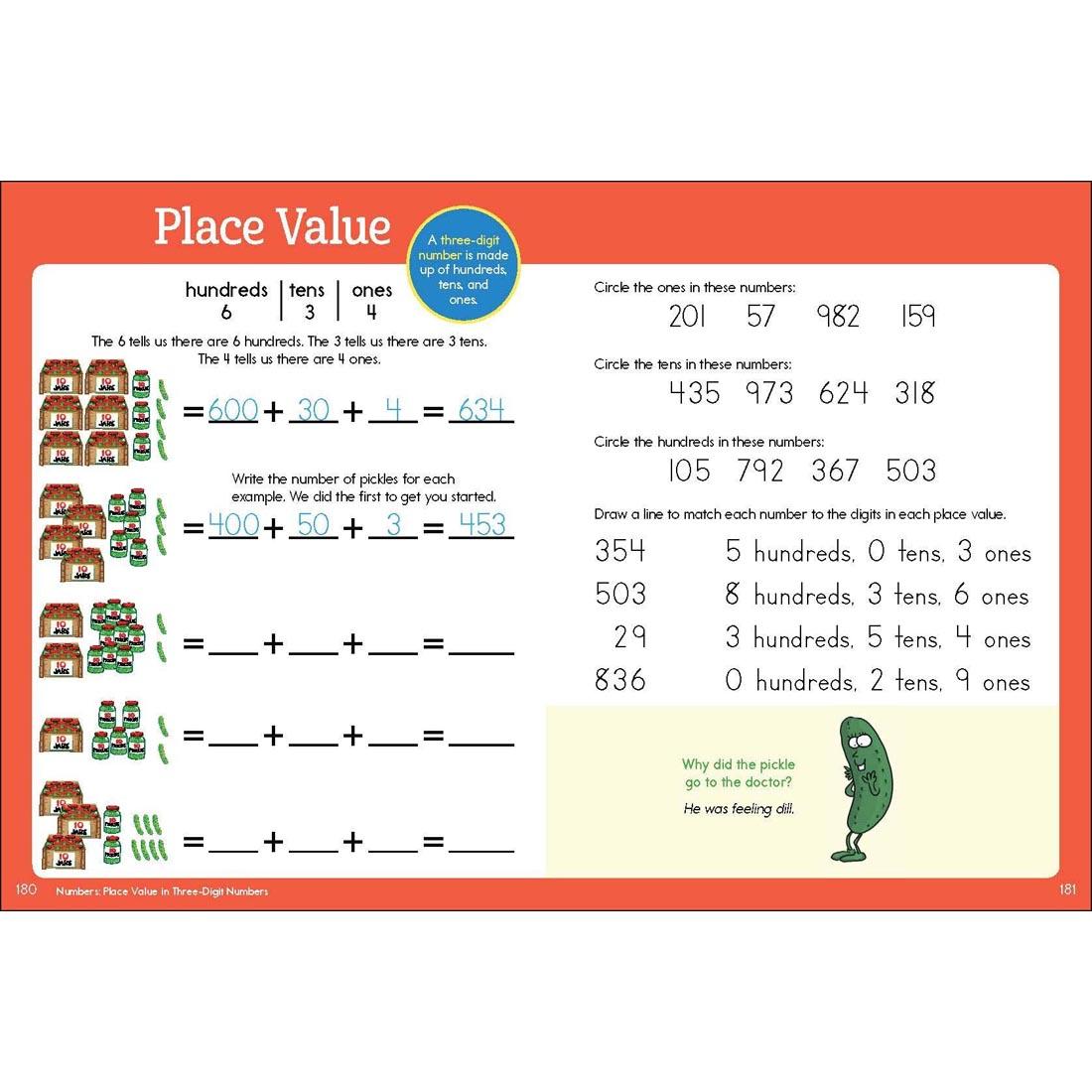 Place Value pages from the Highlights Second Grade Big Fun Workbook