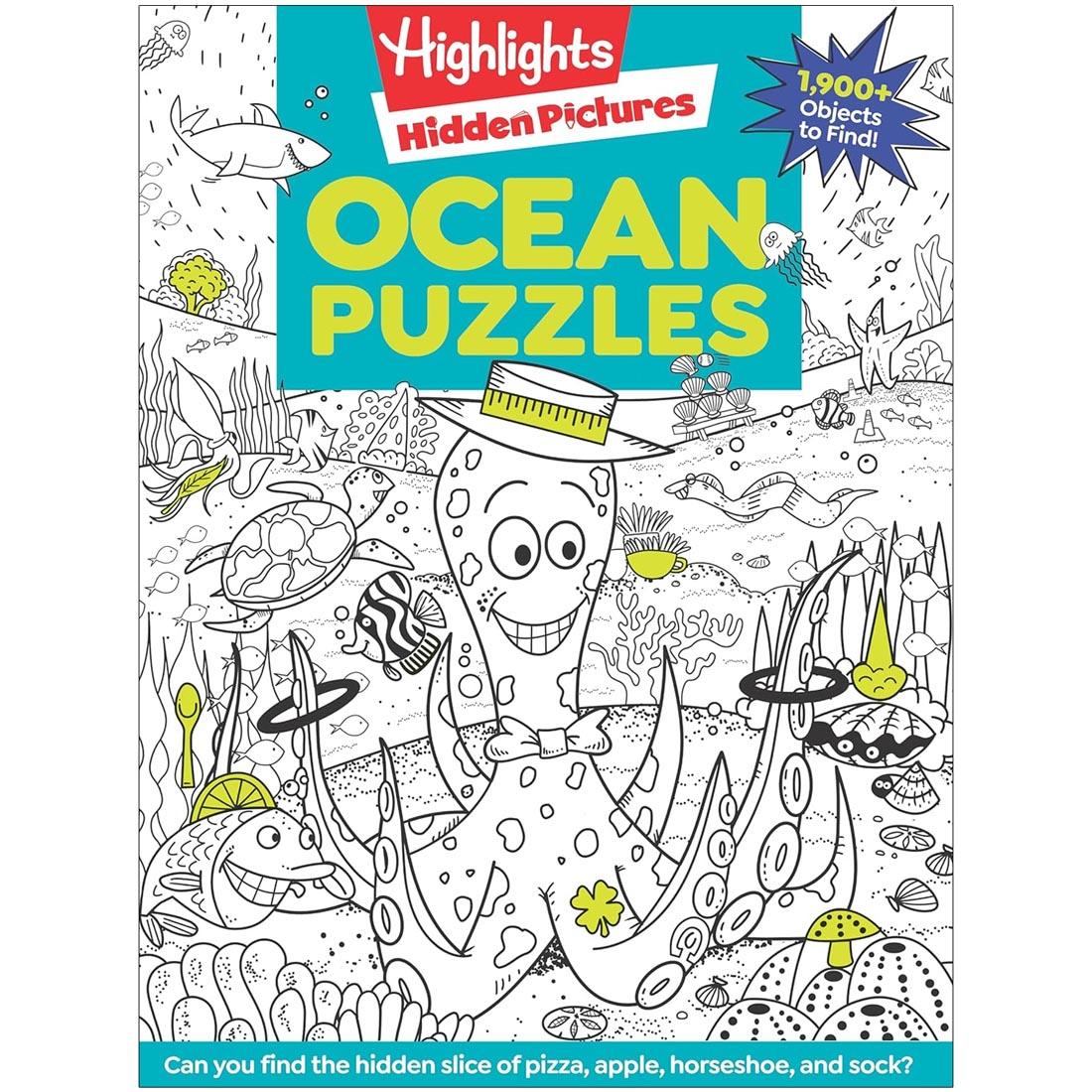 front cover of Highlights Hidden Pictures Ocean Puzzles