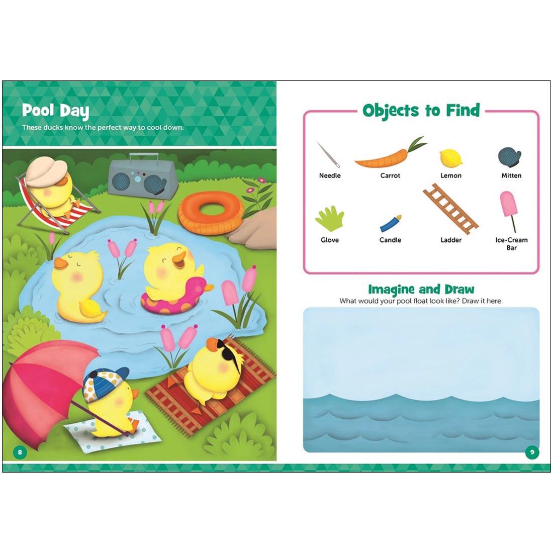 pages from inside Highlights Hidden Pictures Baby Animal Puffy Sticker Playscenes