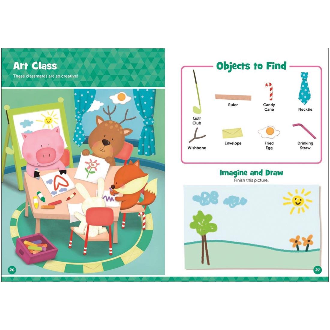 pages from inside Highlights Hidden Pictures Baby Animal Puffy Sticker Playscenes