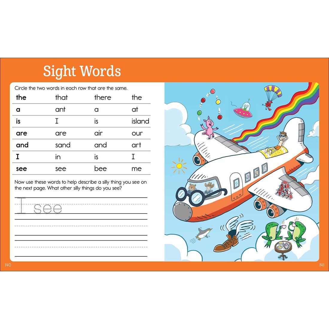 pages from inside the Highlights The Big Fun Preschool Workbook