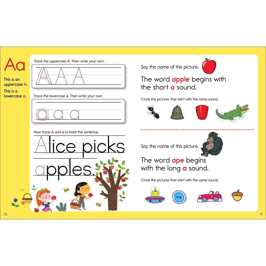 pages from inside the Highlights The Big Fun Kindergarten Workbook