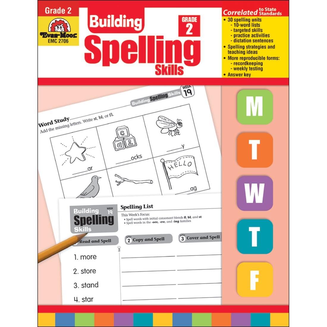 Grade 2 Building Spelling Skills Book by Evan-Moor