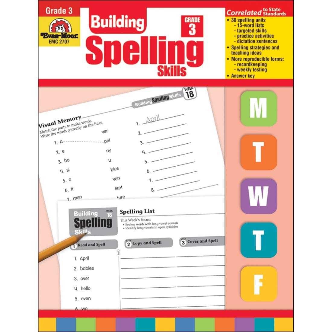 Grade 3 Building Spelling Skills Book by Evan-Moor