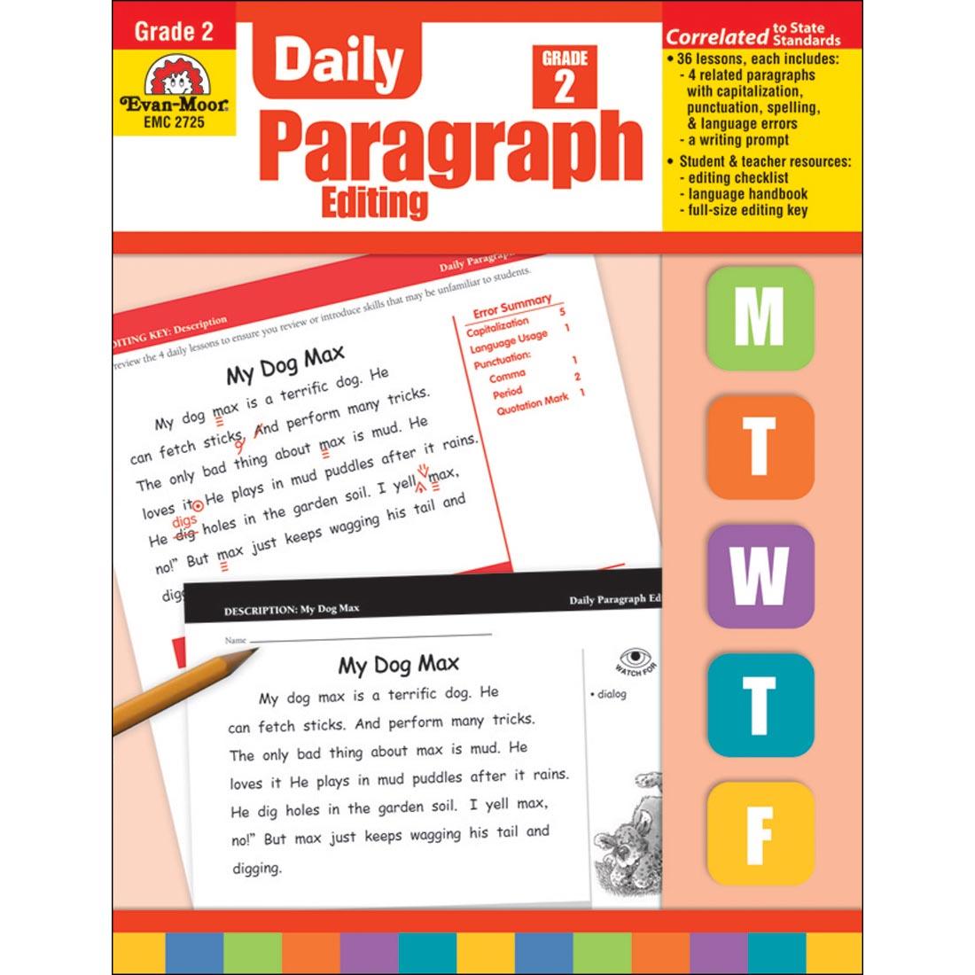 Grade 2 Daily Paragraph Editing Book by Evan-Moor