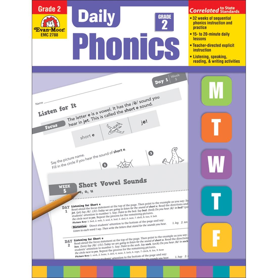 Daily Phonics Book by Evan-Moor Grade 2