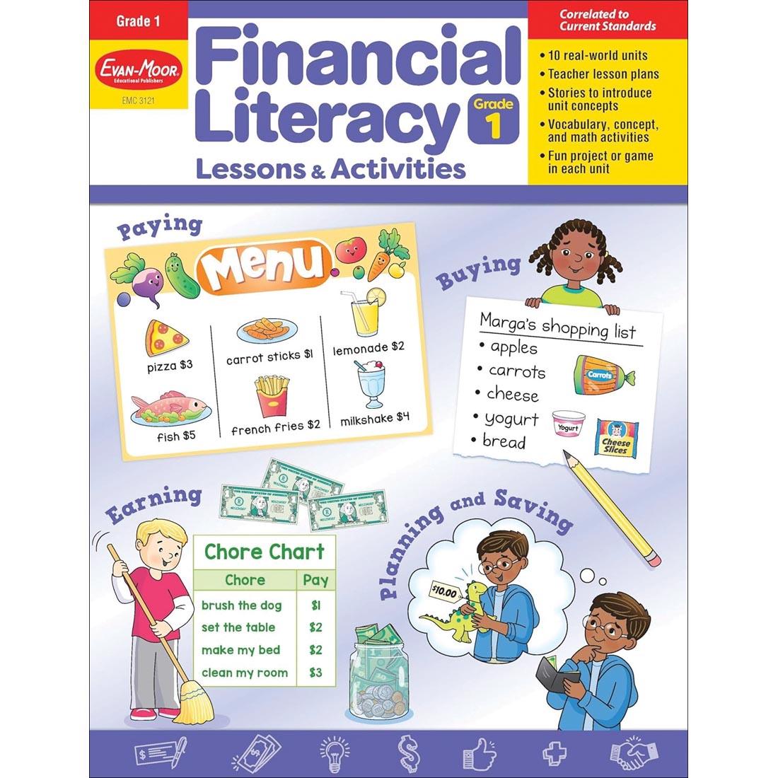 front cover of Financial Literacy Lessons and Activities Grade 1