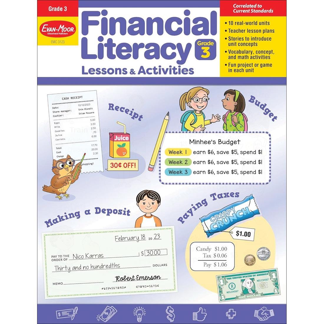 front cover of Financial Literacy Lessons and Activities Grade 3