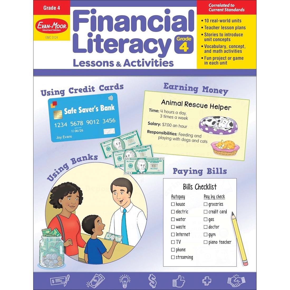 front cover of Financial Literacy Lessons and Activities Grade 4
