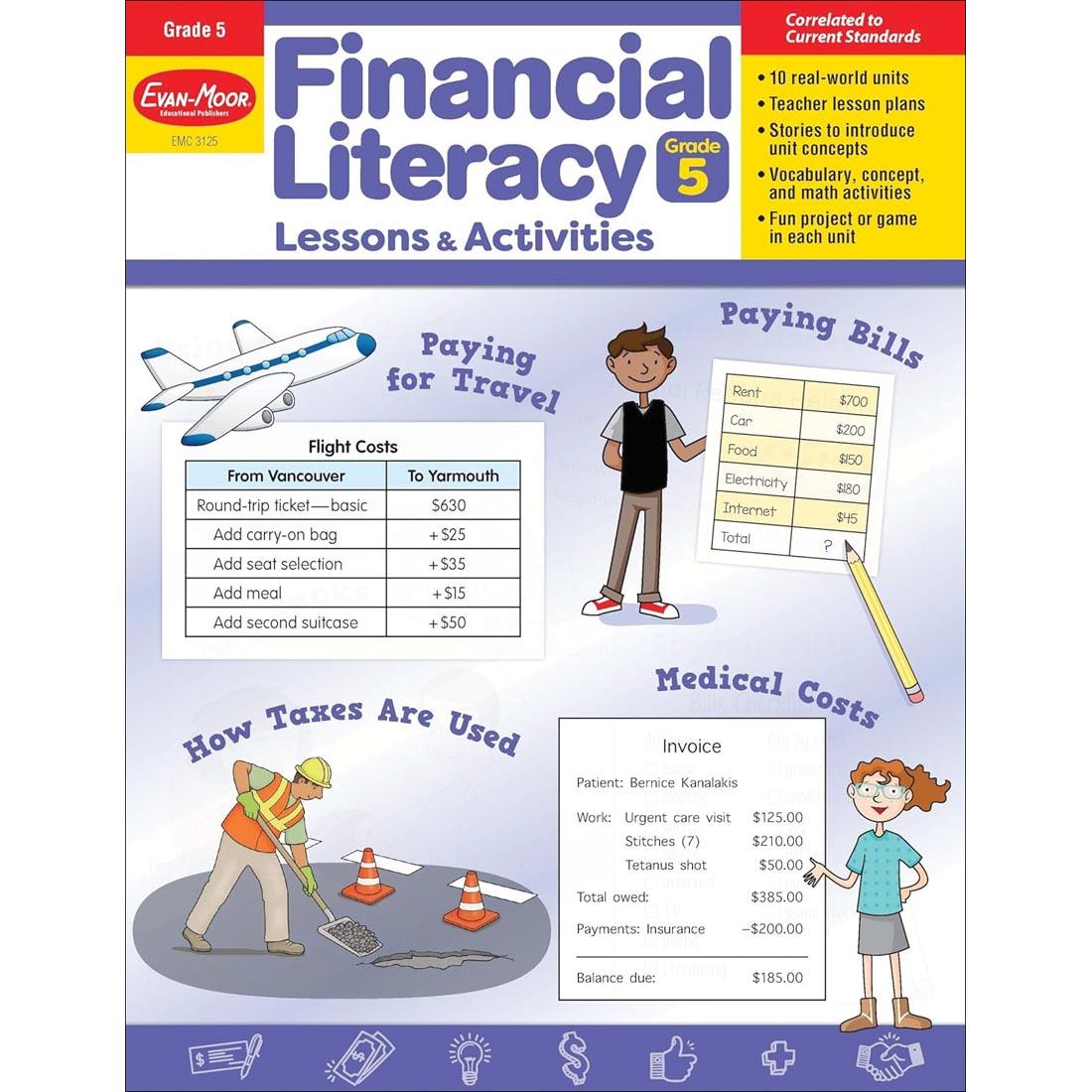 front cover of Financial Literacy Lessons and Activities Grade 5