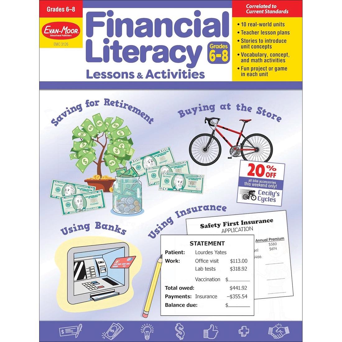 front cover of Financial Literacy Lessons and Activities Grades 6-8