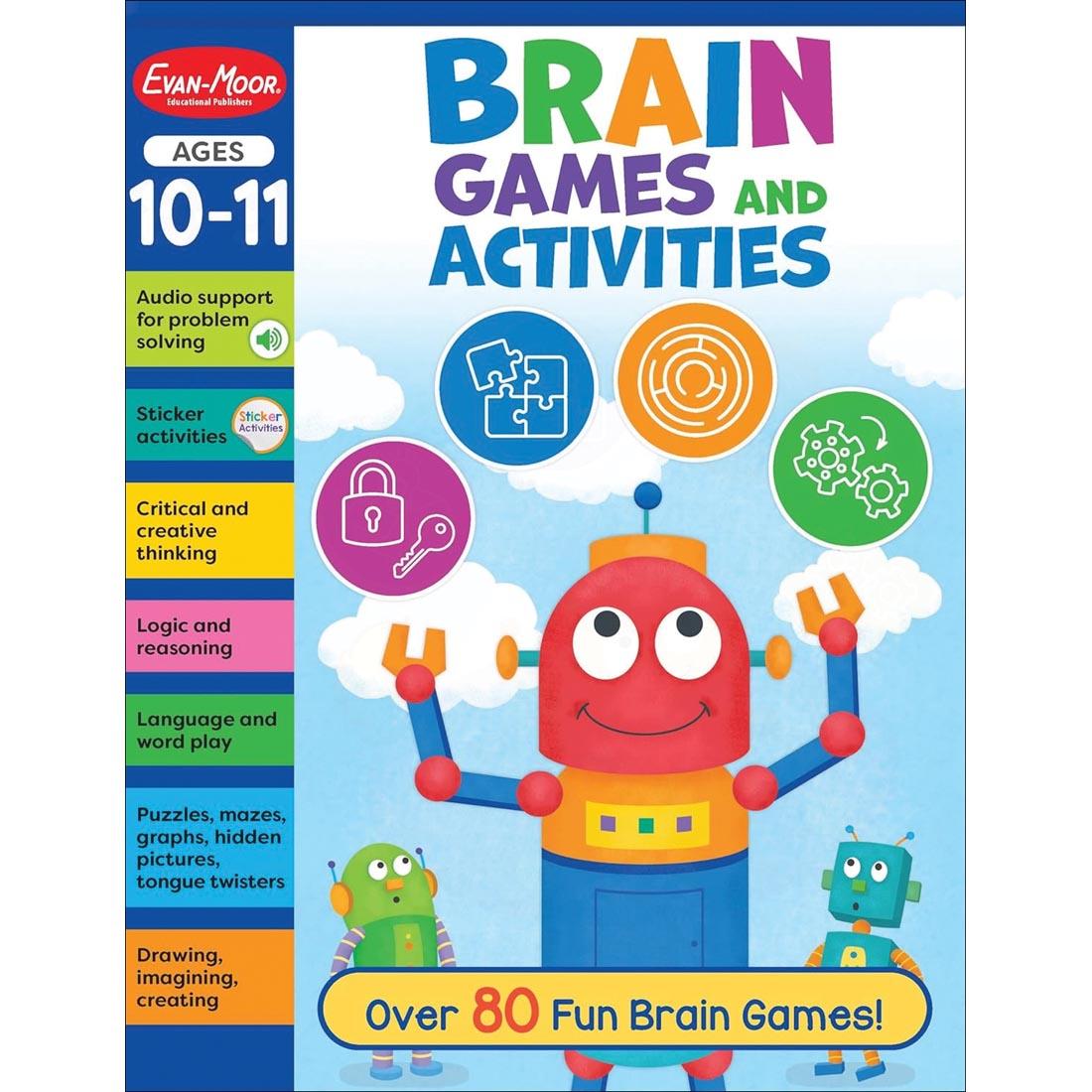 front cover of Brain Games and Activities Workbook For Ages 10-11