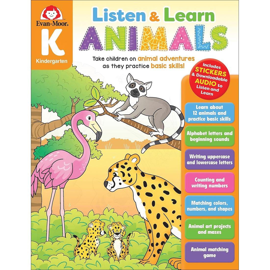 front cover of Listen and Learn Animals For Kindergarten