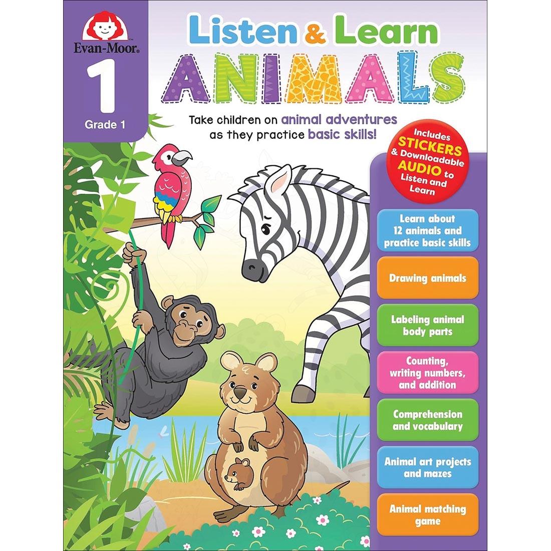 front cover of Listen and Learn Animals For Grade 1
