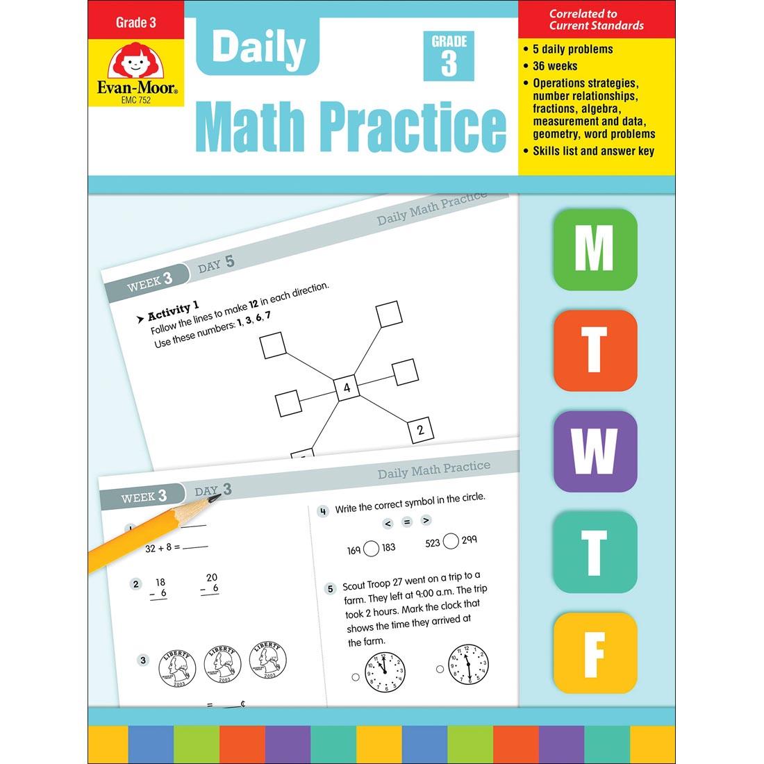 Daily Math Practice by Evan-Moor Grade 3