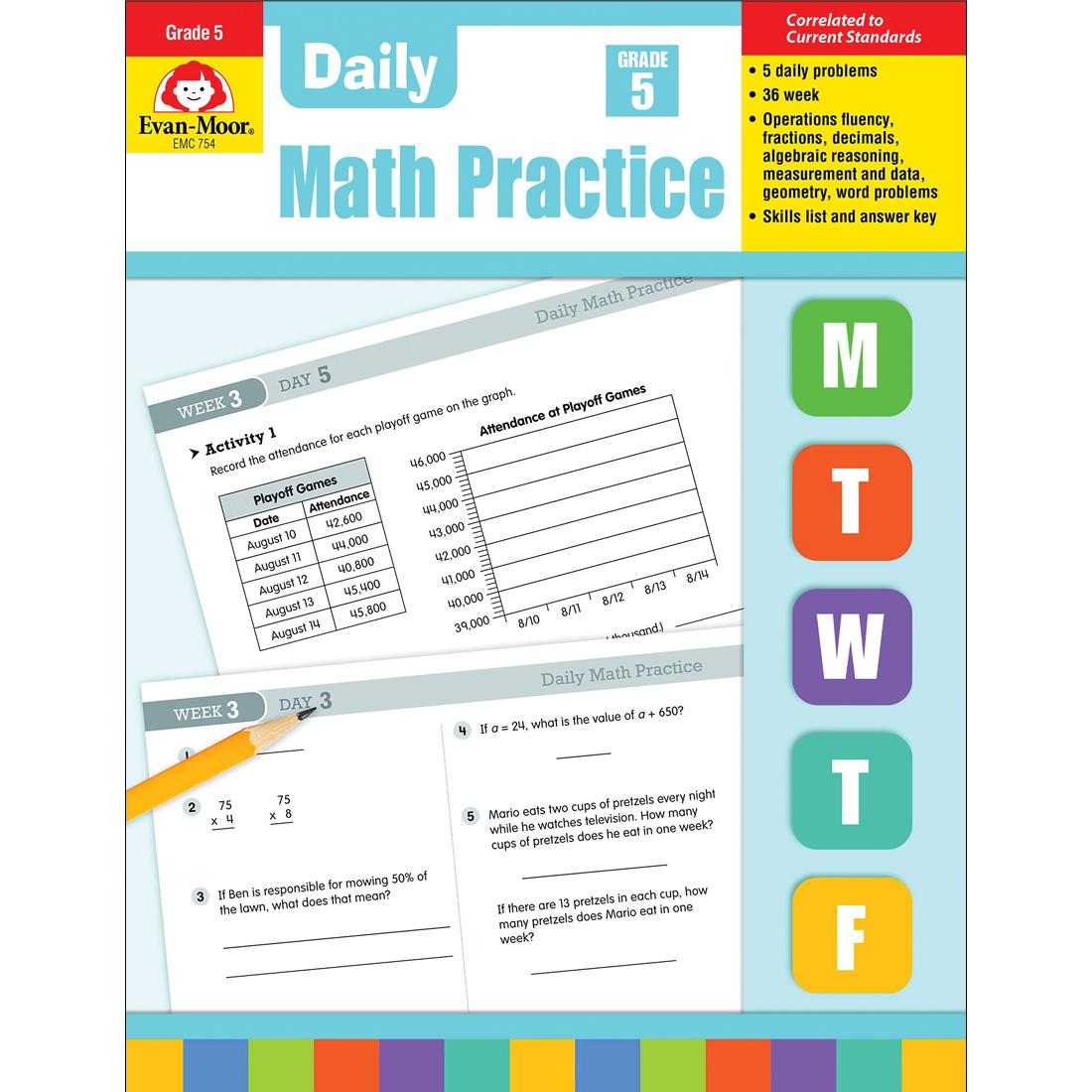 Daily Math Practice by Evan-Moor Grade 5