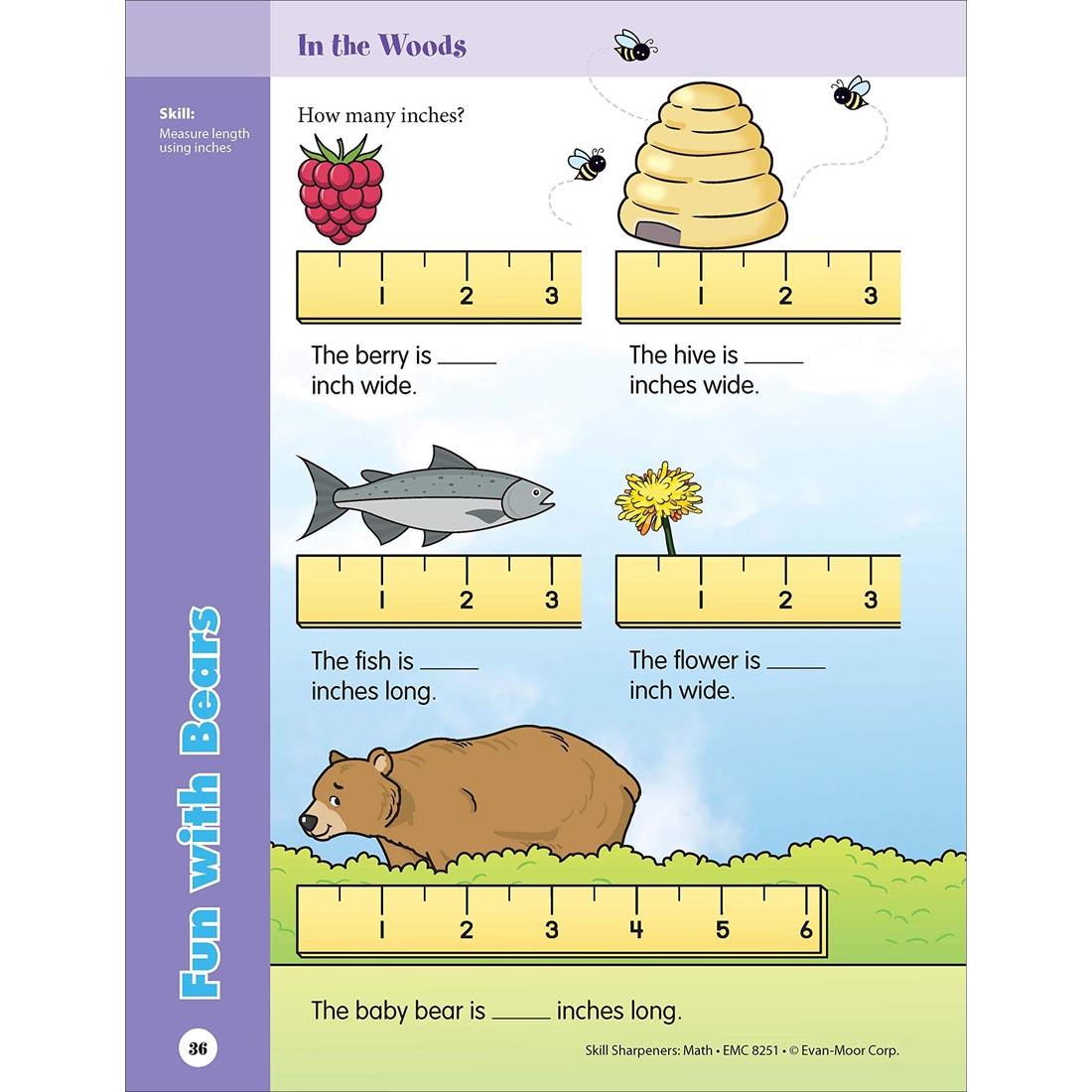 In the Woods page from Evan-Moor Skill Sharpeners Math Grade 1