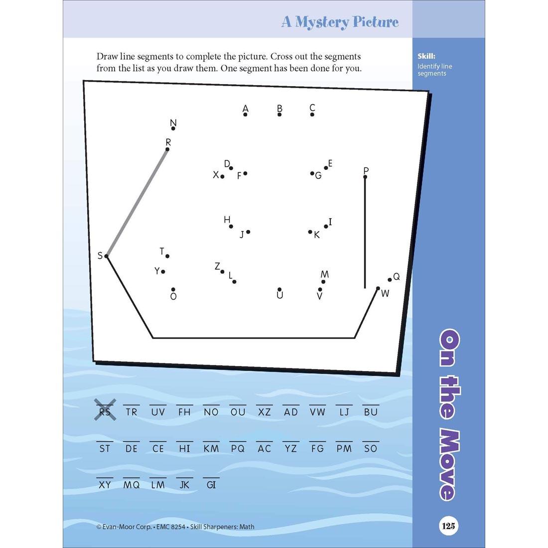 A Mystery Picture page from Evan-Moor Skill Sharpeners Math Grade 4