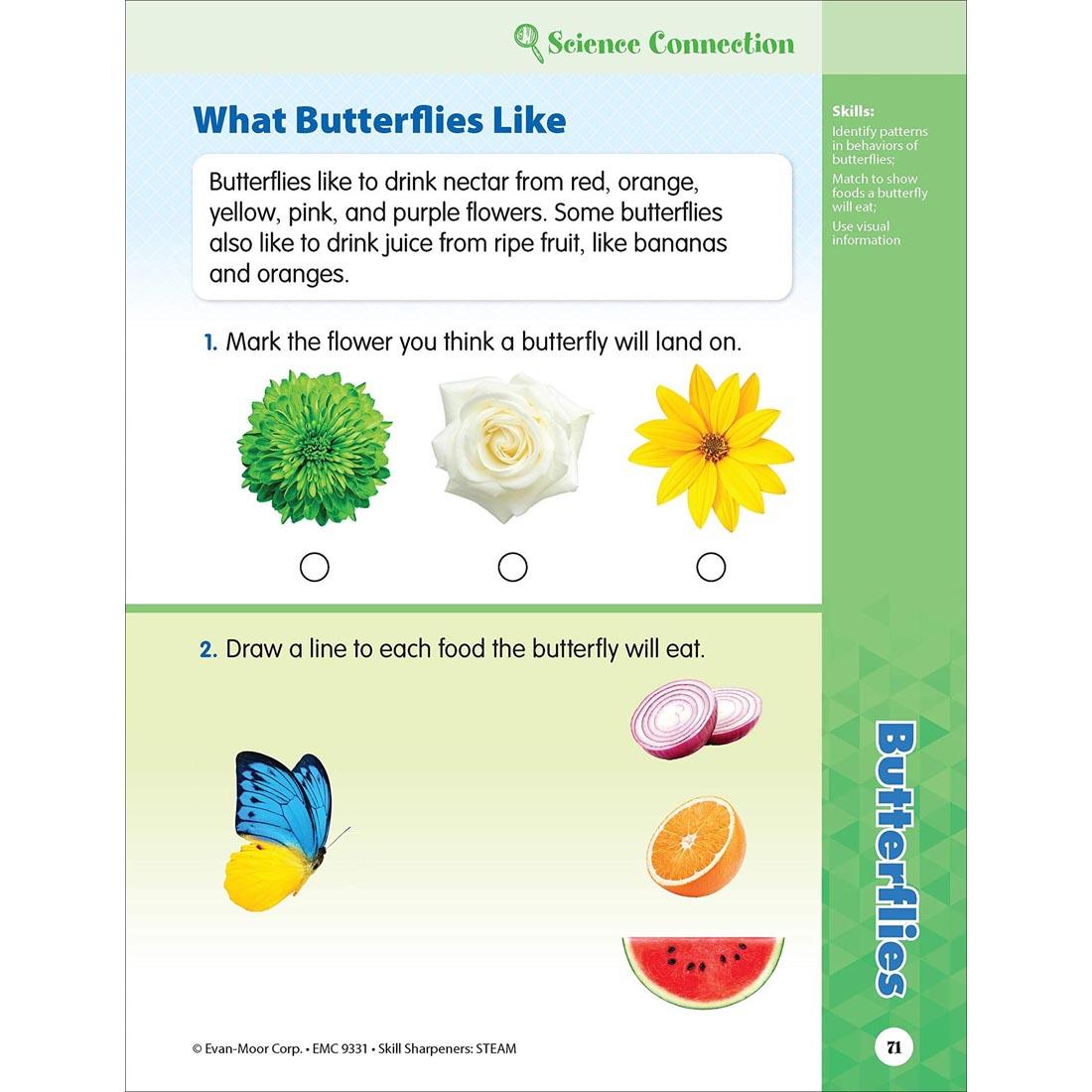 Science Connection page from Evan-Moor Skill Sharpeners STEAM Grade 1