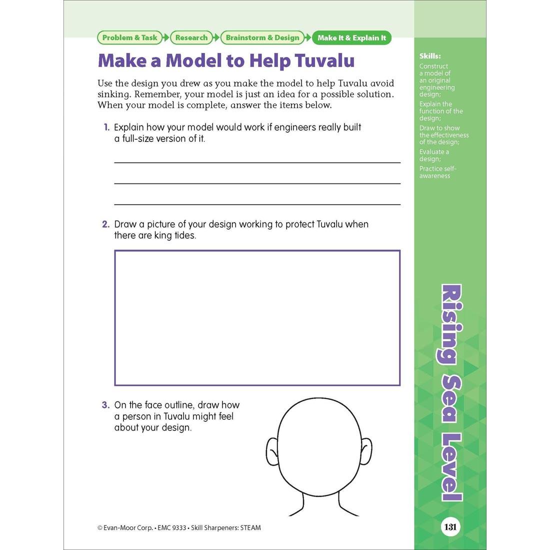 Make a Model page from Evan-Moor Skill Sharpeners STEAM Grade 3